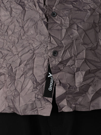 CRUSHED FABRIC SHORT SLEEVE SHIRT