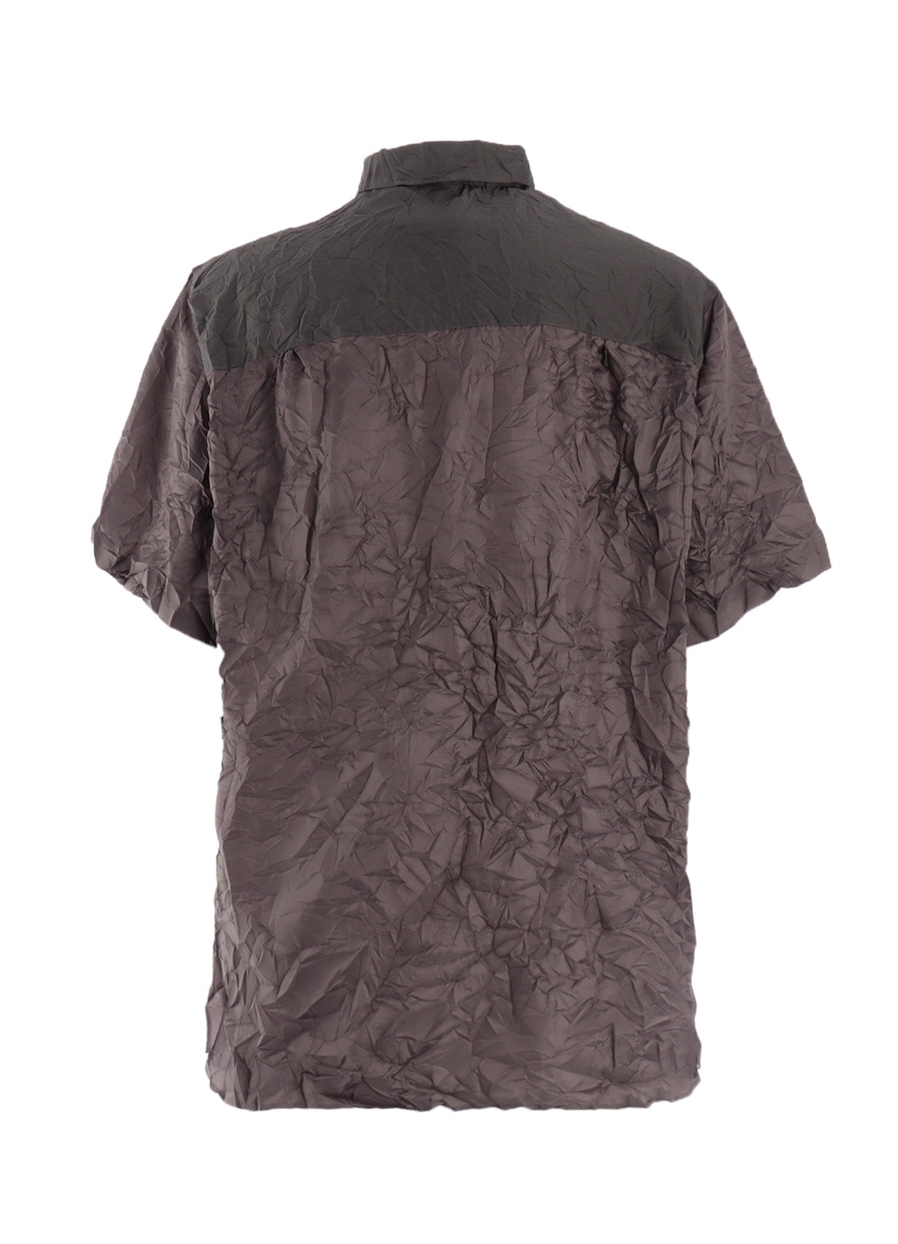 CRUSHED FABRIC SHORT SLEEVE SHIRT