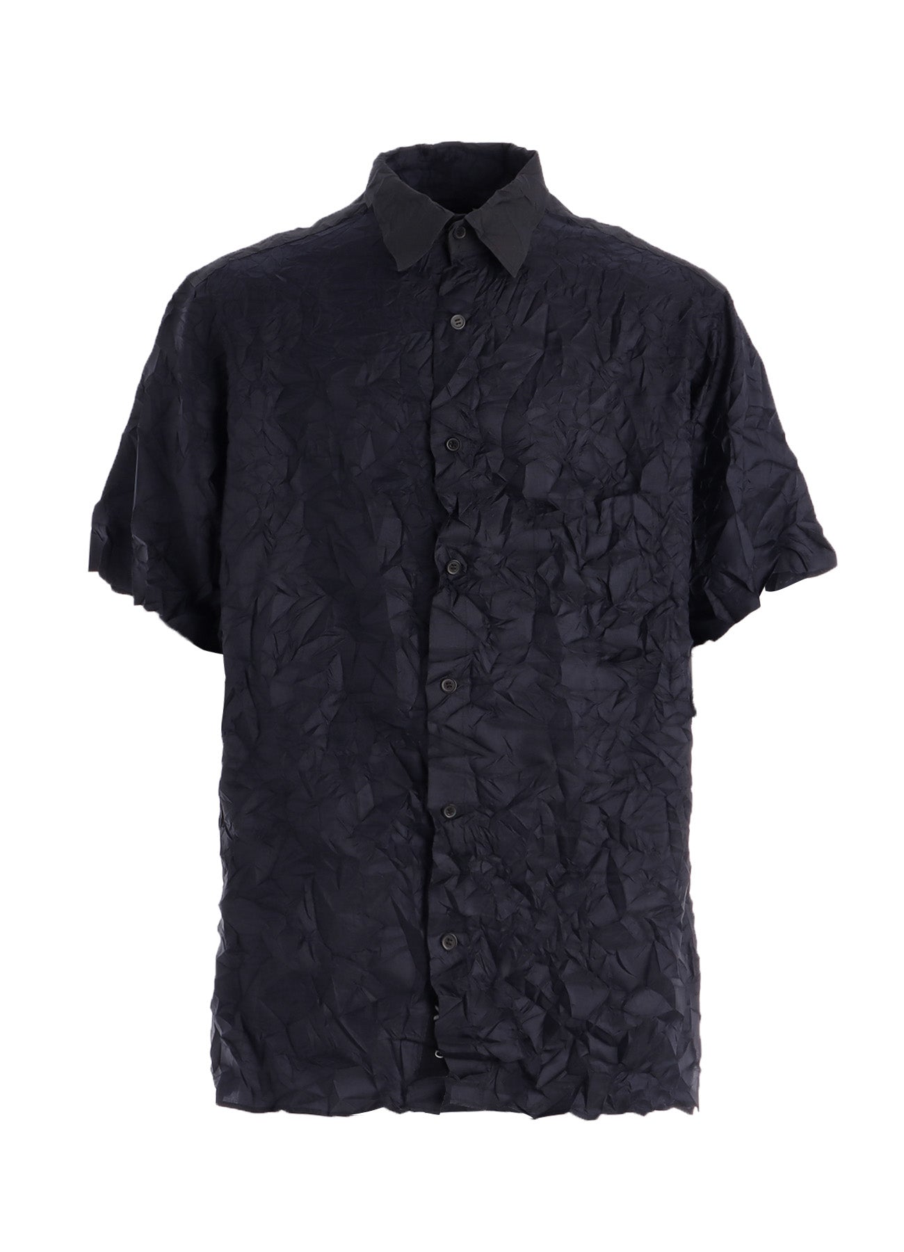 CRUSHED FABRIC SHORT SLEEVE SHIRT