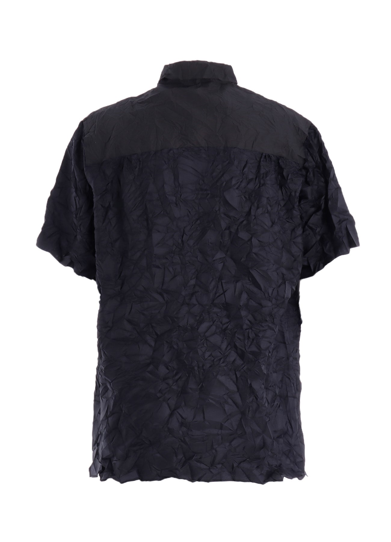 CRUSHED FABRIC SHORT SLEEVE SHIRT