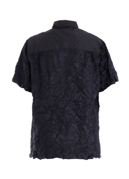 CRUSHED FABRIC SHORT SLEEVE SHIRT