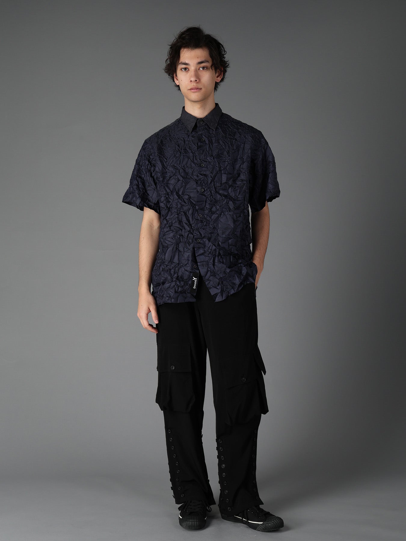 Murano QP トップス Liquid Polo Sleeve Short Solid Quarter-Zip Fit Slim Luxury トップス