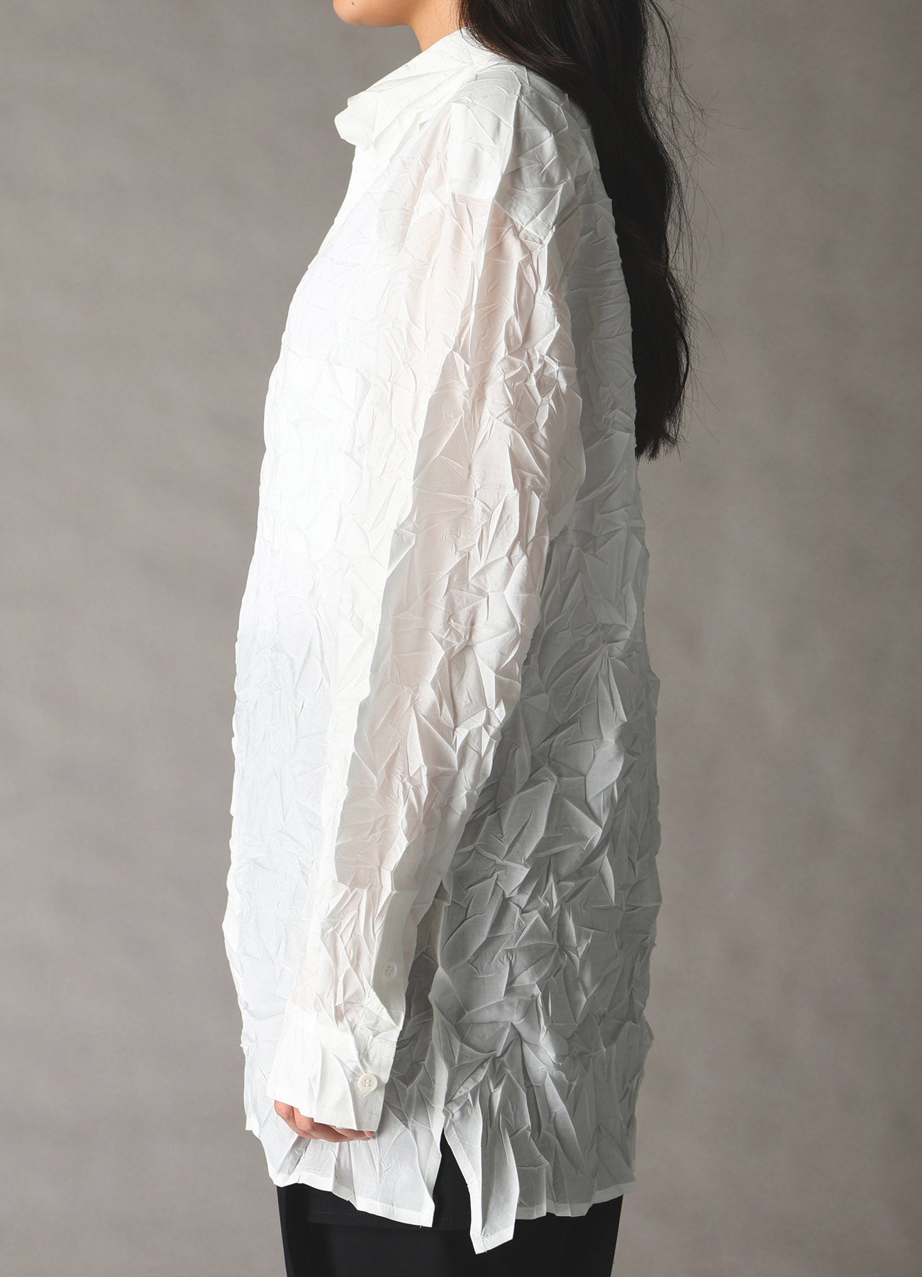 CRUSHED FABRIC TRIPLE COLLAR SHIRT – THE SHOP YOHJI YAMAMOTO