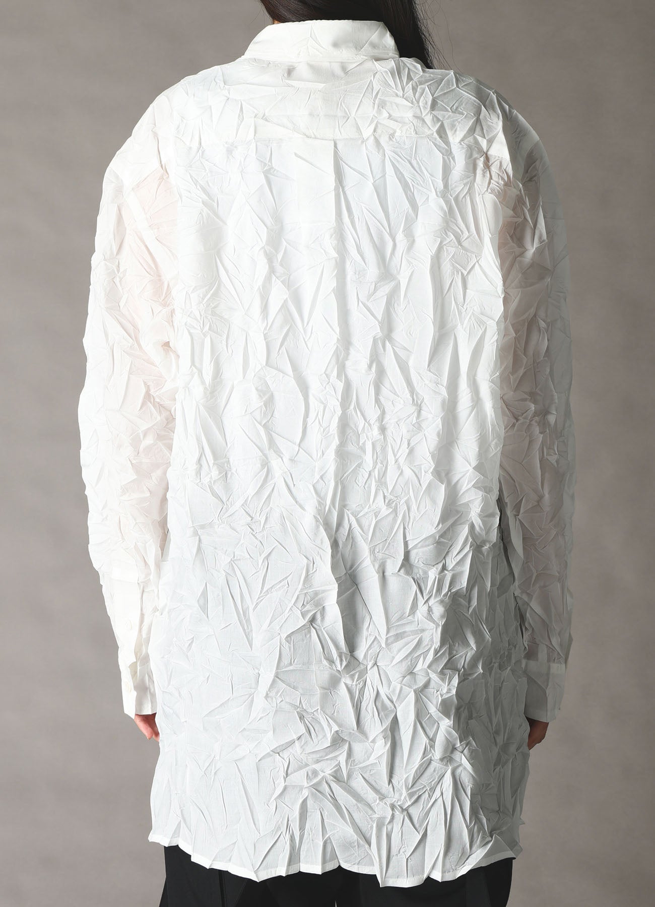 CRUSHED FABRIC TRIPLE COLLAR SHIRT – THE SHOP YOHJI YAMAMOTO