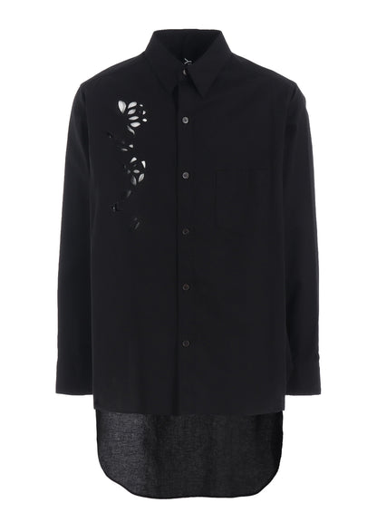 CUTWORK EMBROIDERY LIGHT TWILL SHIRT