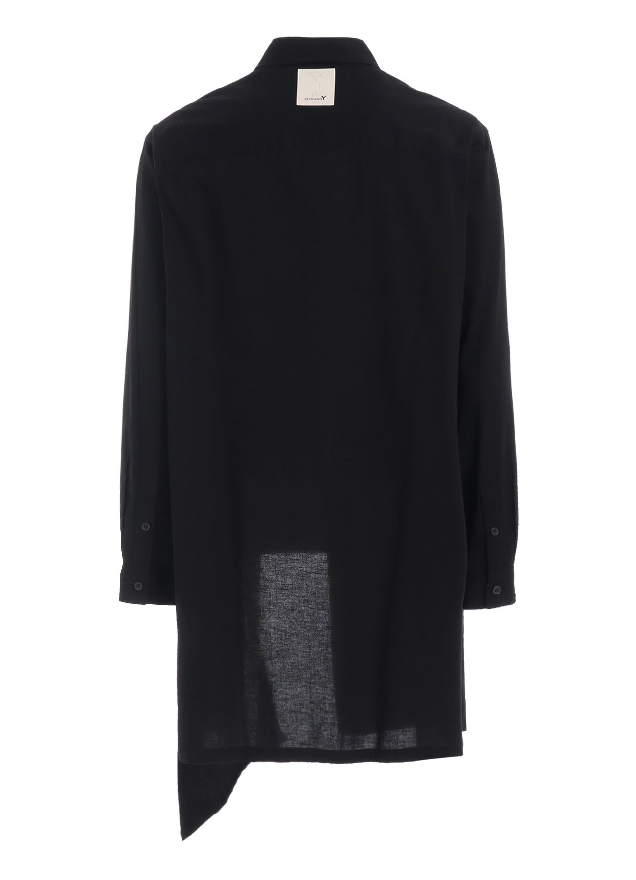 ASYMMETRIC CUTWORK EMBROIDERY LIGHT TWILL SHIRT