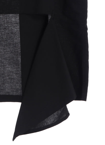 ASYMMETRIC CUTWORK EMBROIDERY LIGHT TWILL SHIRT