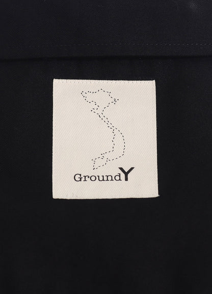 ASYMMETRIC CUTWORK EMBROIDERY LIGHT TWILL SHIRT