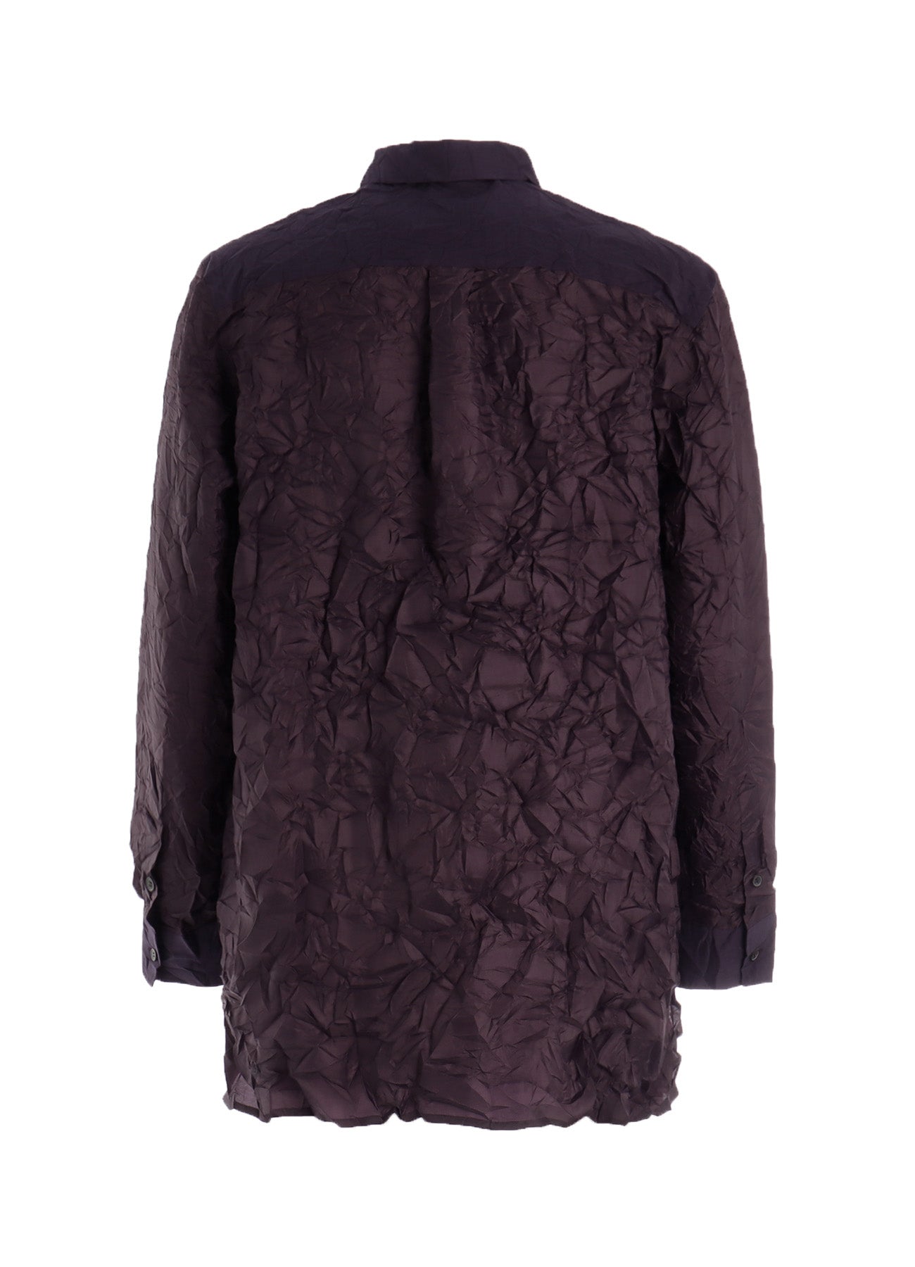 CRUSHED FABRIC LONG SLEEVE SHIRT