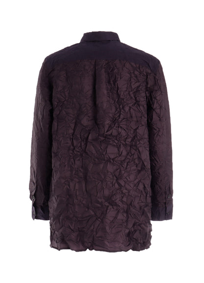 CRUSHED FABRIC LONG SLEEVE SHIRT
