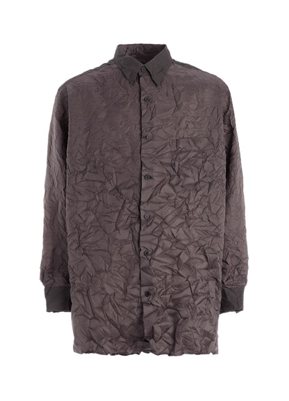 CRUSHED FABRIC LONG SLEEVE SHIRT