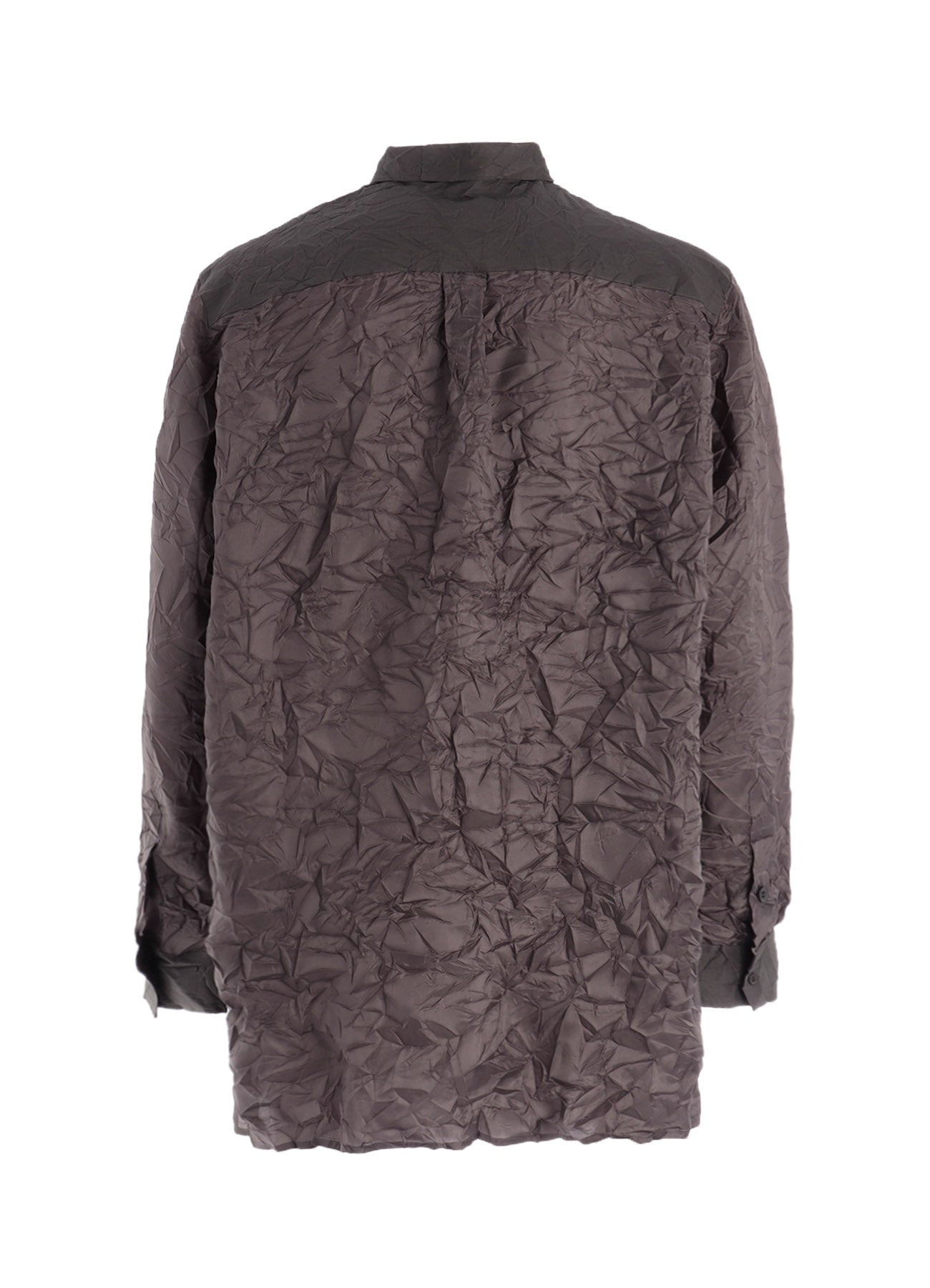 CRUSHED FABRIC LONG SLEEVE SHIRT