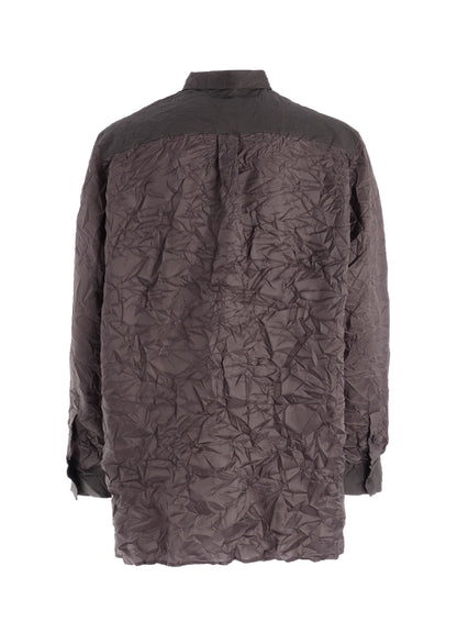 CRUSHED FABRIC LONG SLEEVE SHIRT