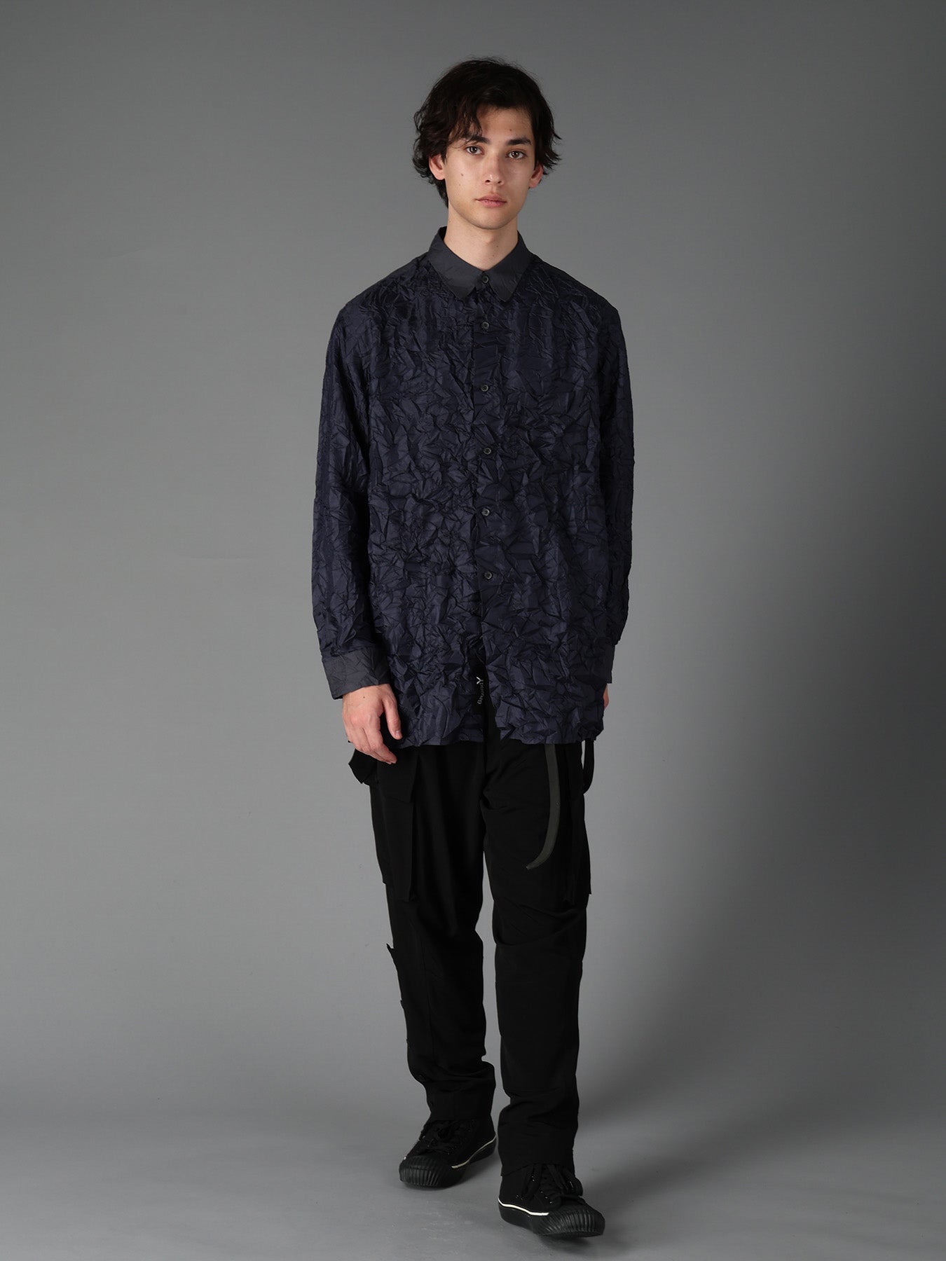 CRUSHED FABRIC LONG SLEEVE SHIRT – THE SHOP YOHJI YAMAMOTO
