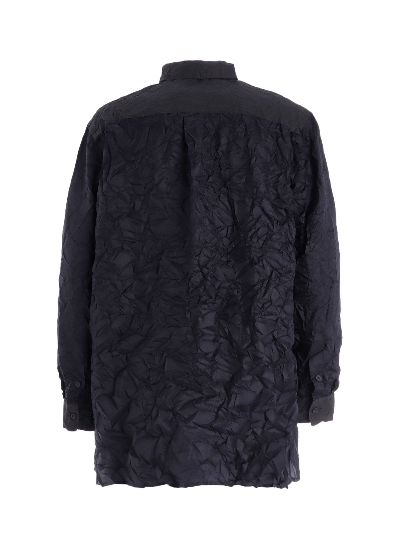 CRUSHED FABRIC LONG SLEEVE SHIRT