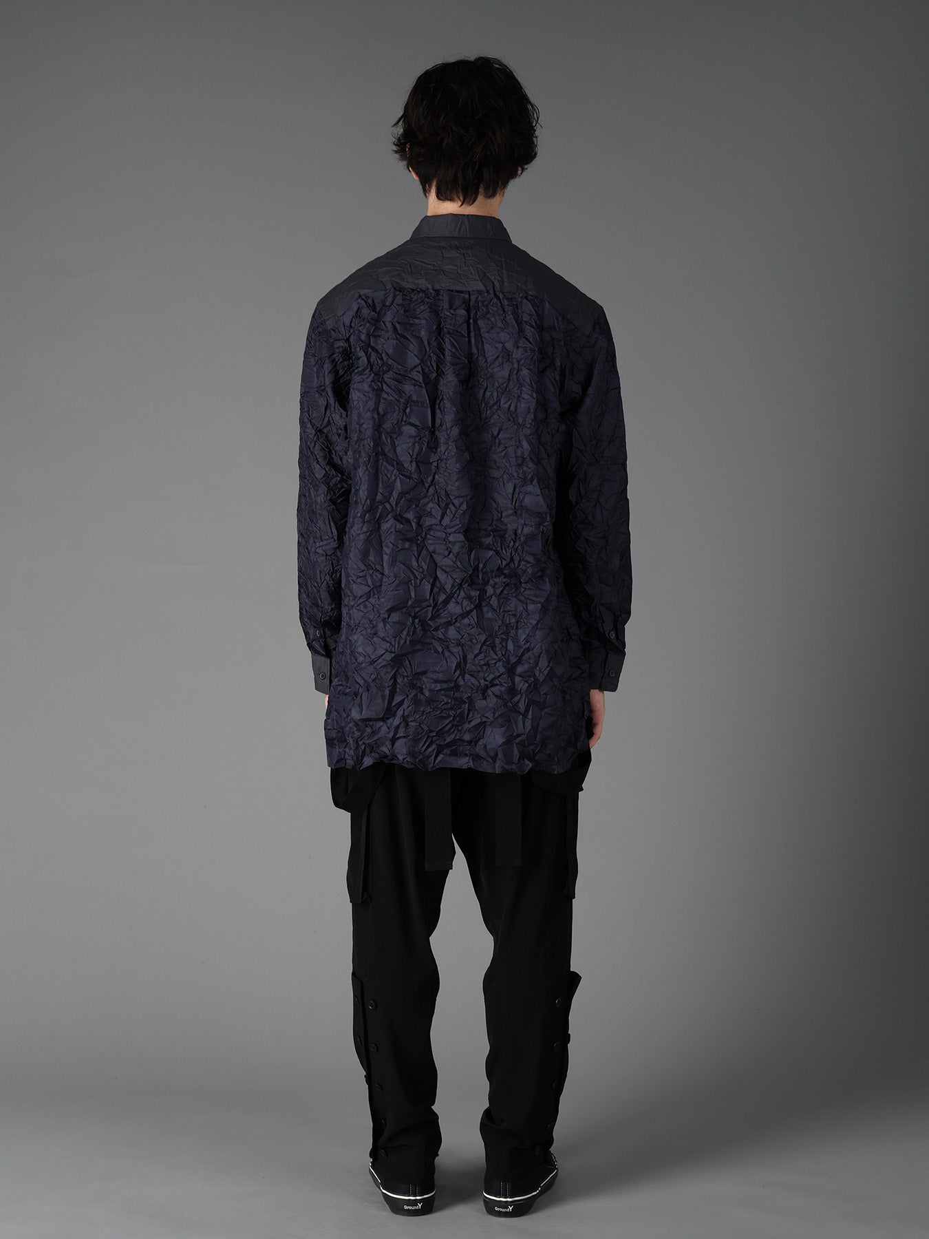 CRUSHED FABRIC LONG SLEEVE SHIRT – THE SHOP YOHJI YAMAMOTO