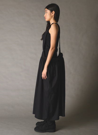 COTTON BROAD SUSPENDER SKIRT