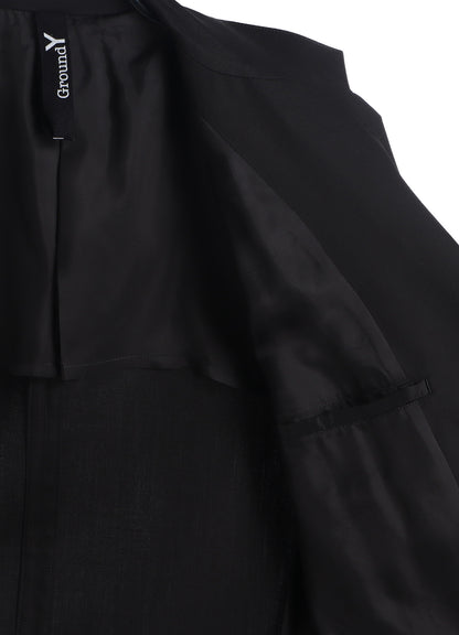 TR TWILL 3-BUTTON ZIP POCKET TAILORED JACKET