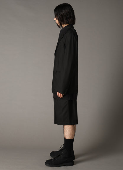 TR TWILL 3-BUTTON ZIP POCKET TAILORED JACKET