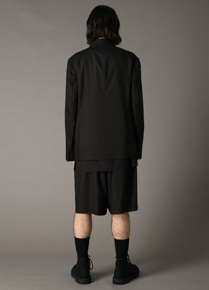 TR TWILL 3-BUTTON ZIP POCKET TAILORED JACKET