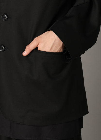 TR TWILL 3-BUTTON ZIP POCKET TAILORED JACKET