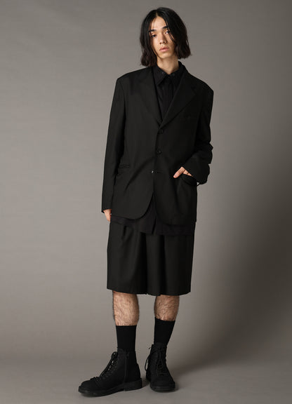 TR TWILL 3-BUTTON ZIP POCKET TAILORED JACKET