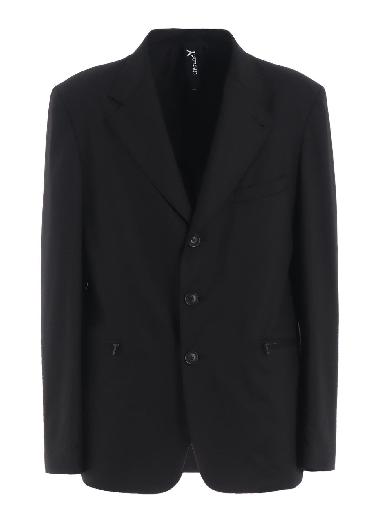TR TWILL 3-BUTTON ZIP POCKET TAILORED JACKET