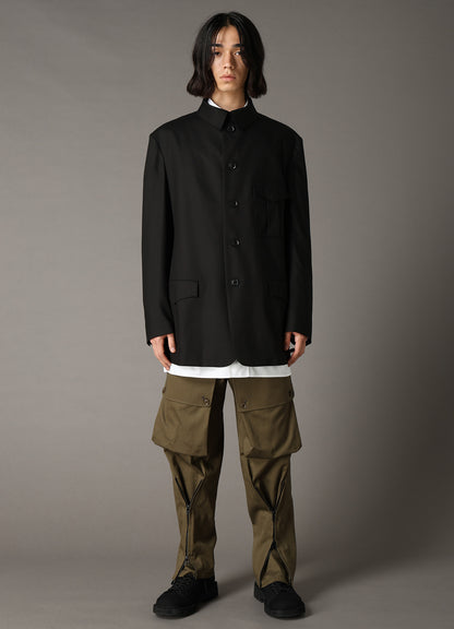 TR TWILL STAND COLLAR GUSSET POCKET JACKET