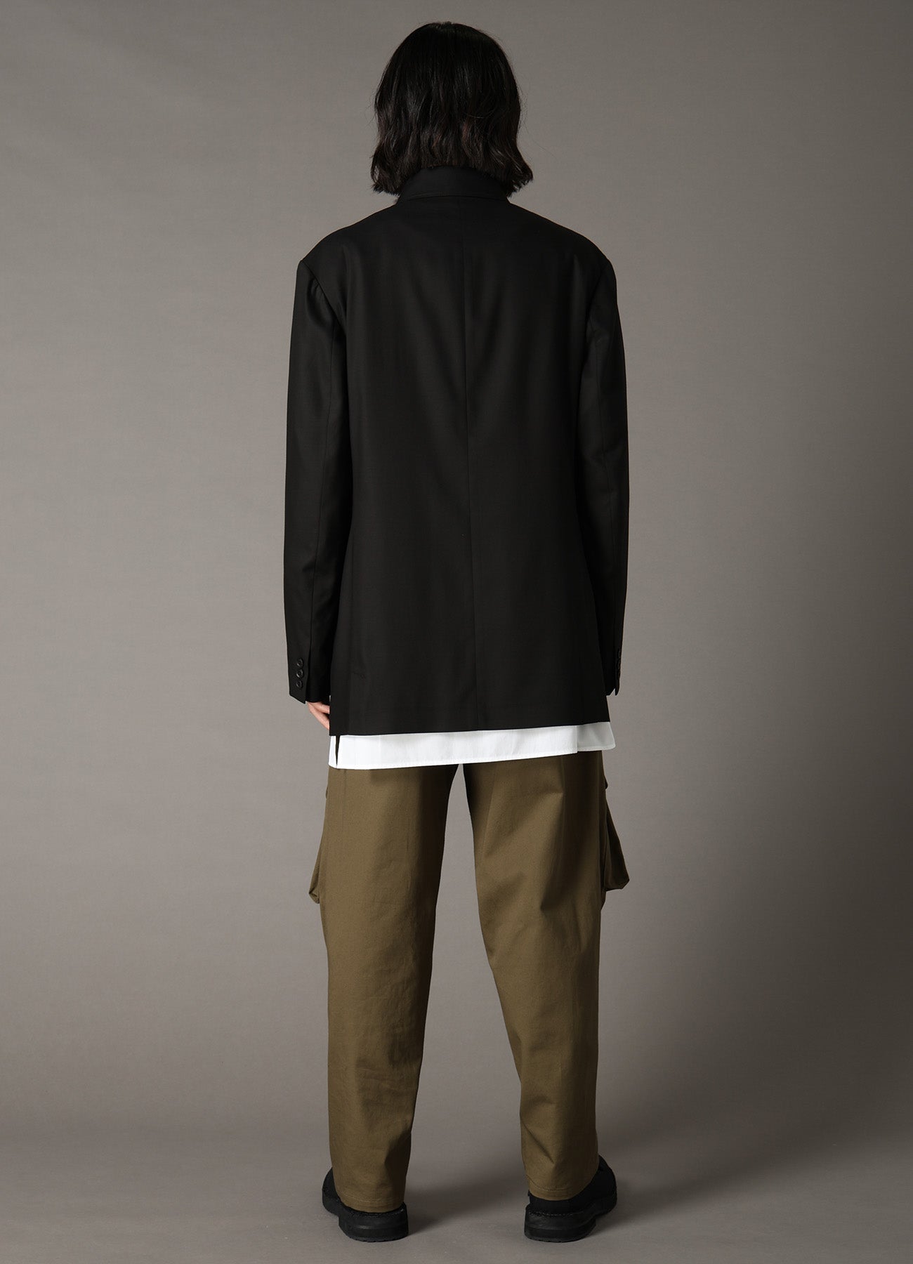 TR TWILL STAND COLLAR GUSSET POCKET JACKET