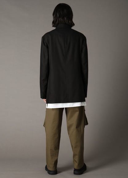 TR TWILL STAND COLLAR GUSSET POCKET JACKET