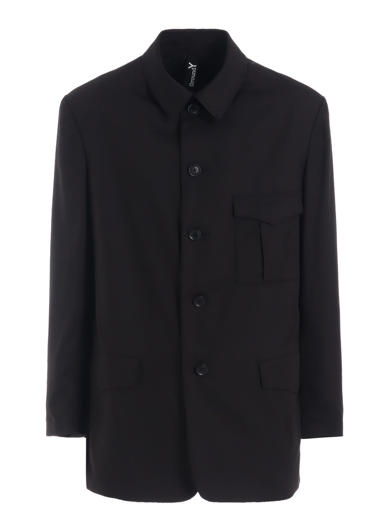 TR TWILL STAND COLLAR GUSSET POCKET JACKET – THE SHOP YOHJI YAMAMOTO
