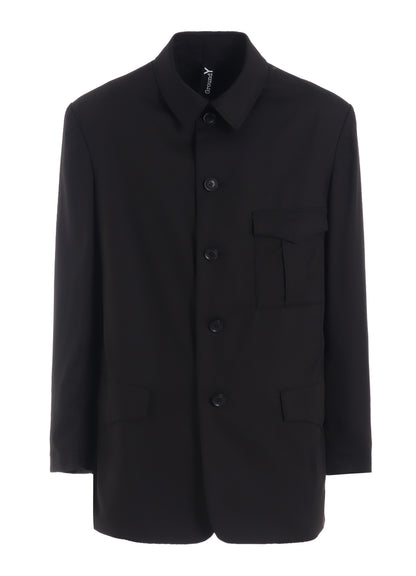 TR TWILL STAND COLLAR GUSSET POCKET JACKET