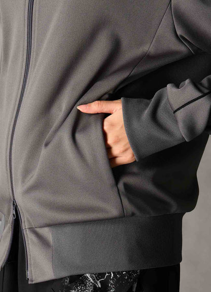 POLYESTER SMOOTH SPLIT RAGLAN TRACK JACKET