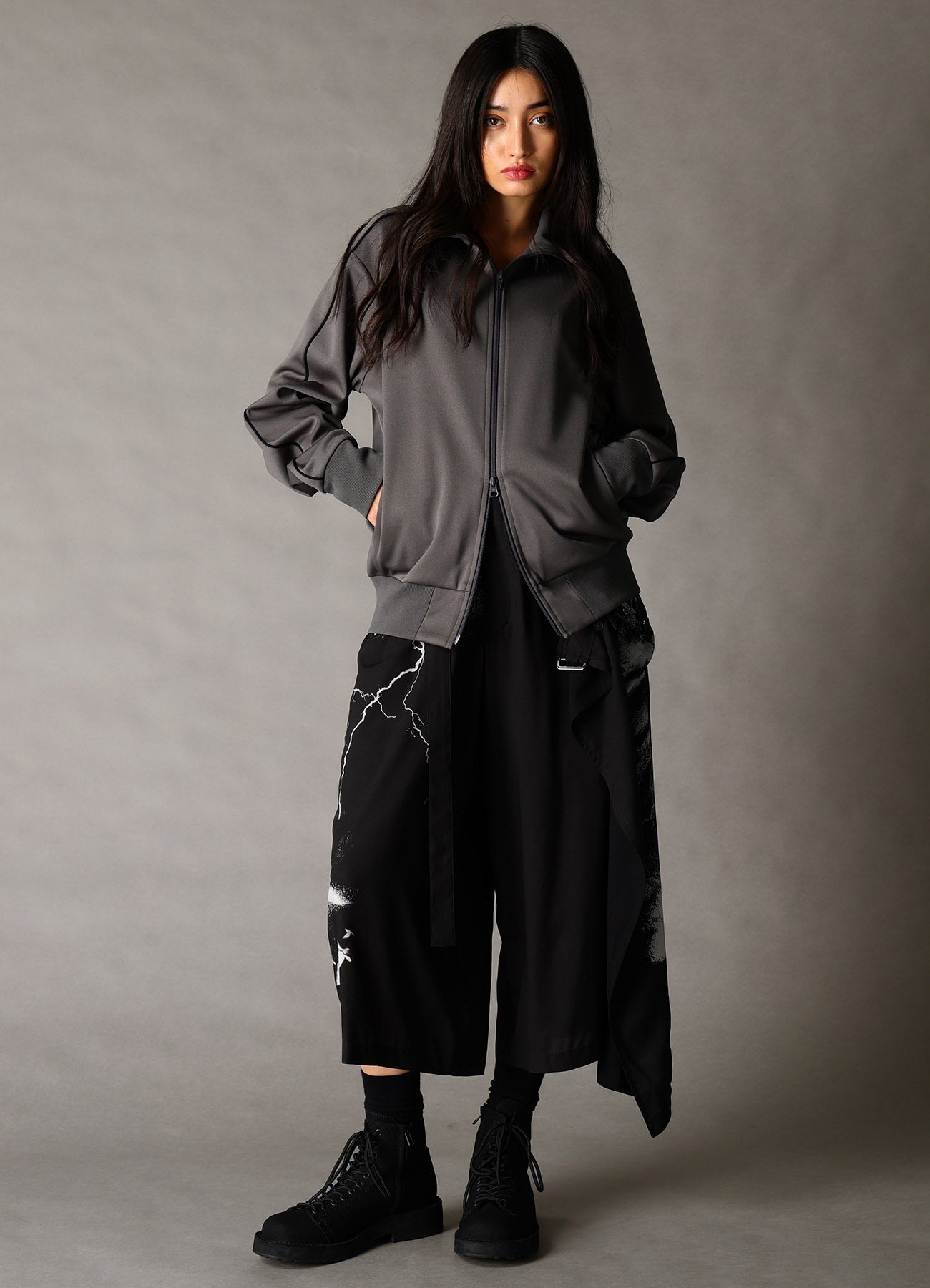 POLYESTER SMOOTH SPLIT RAGLAN TRACK JACKET – THE SHOP YOHJI YAMAMOTO