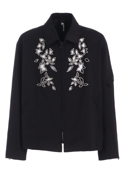 WHIPCORD CUTWORK SLEEVE-POCKET DRIZZLER JACKET