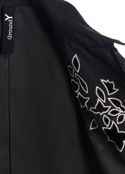 WHIPCORD CUTWORK SLEEVE-POCKET DRIZZLER JACKET