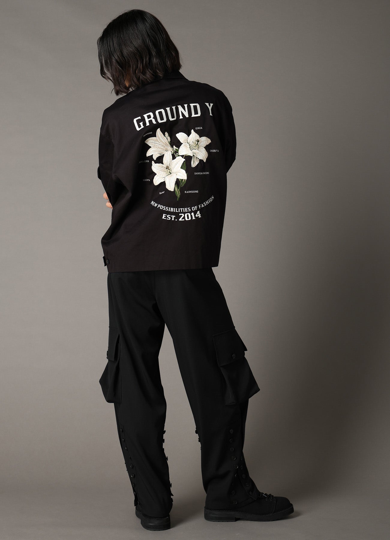 WHIPCORD LILY EMBROIDERED SOUVENIR JACKET