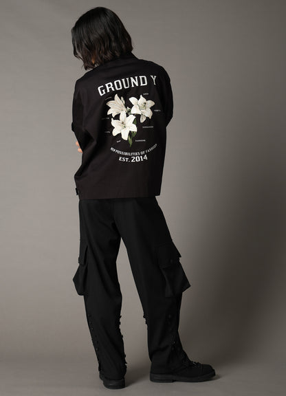 WHIPCORD LILY EMBROIDERED SOUVENIR JACKET