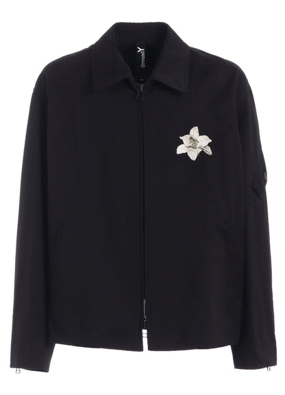 WHIPCORD LILY EMBROIDERED SOUVENIR JACKET