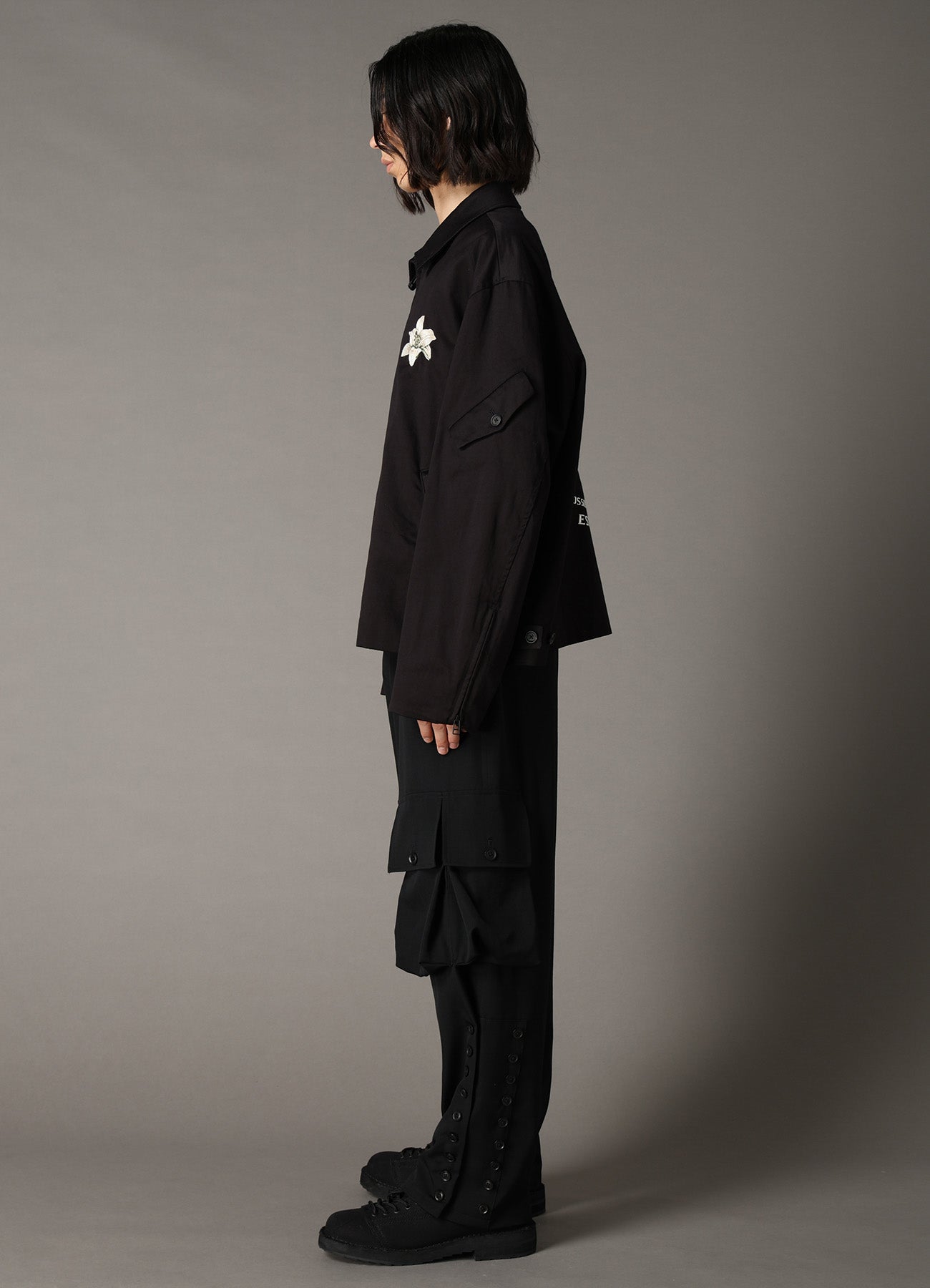 WHIPCORD LILY EMBROIDERED SOUVENIR JACKET – THE SHOP YOHJI YAMAMOTO