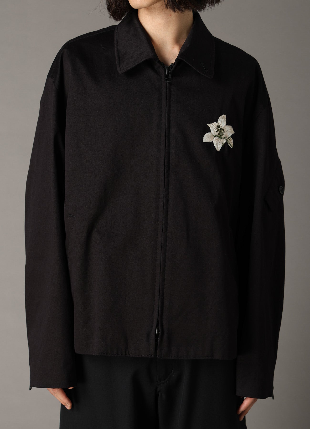 WHIPCORD LILY EMBROIDERED SOUVENIR JACKET – THE SHOP YOHJI YAMAMOTO