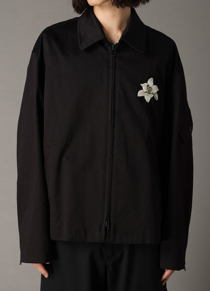 WHIPCORD LILY EMBROIDERED SOUVENIR JACKET