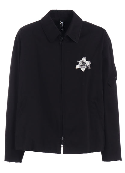 WHIPCORD LILY EMBROIDERED SOUVENIR JACKET