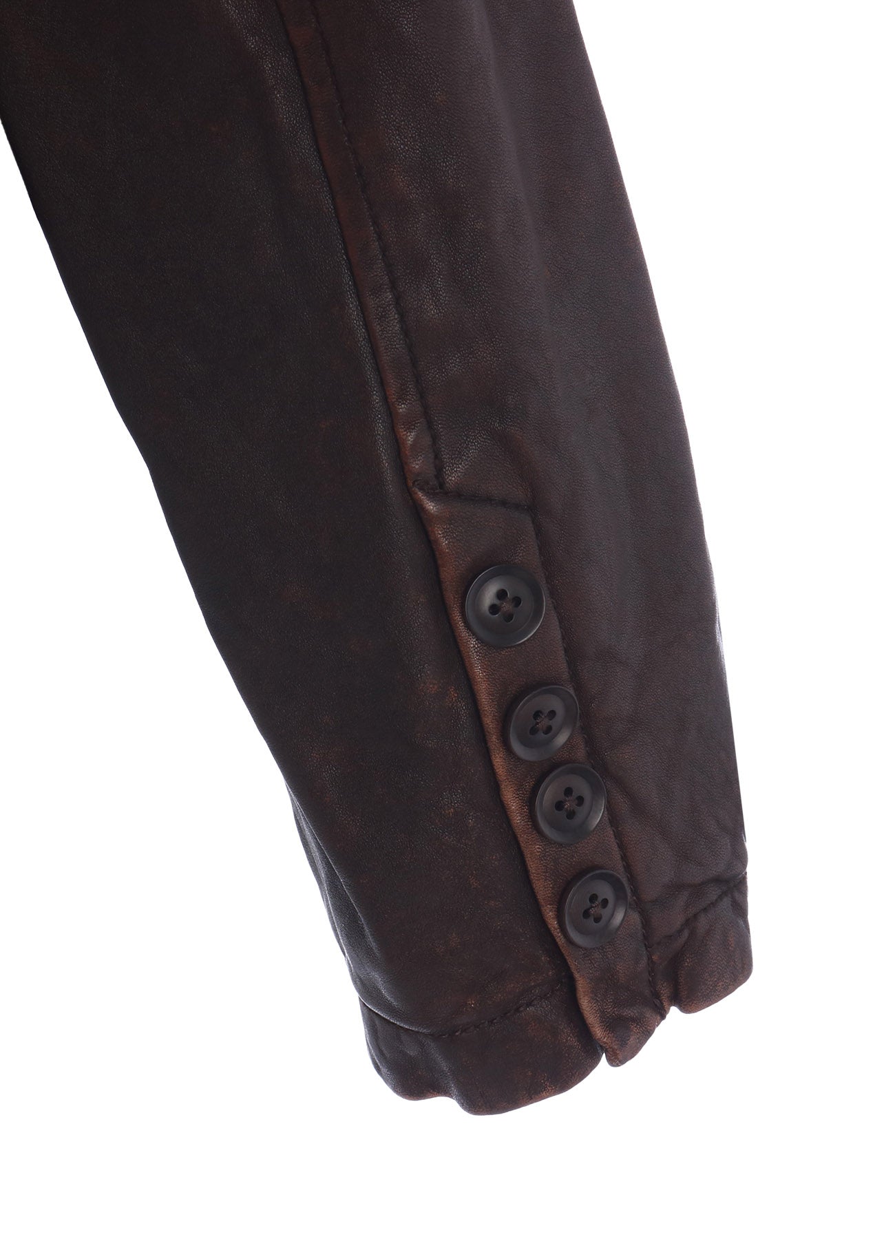 SHEEP LEATHER STAND COLLAR JACKET