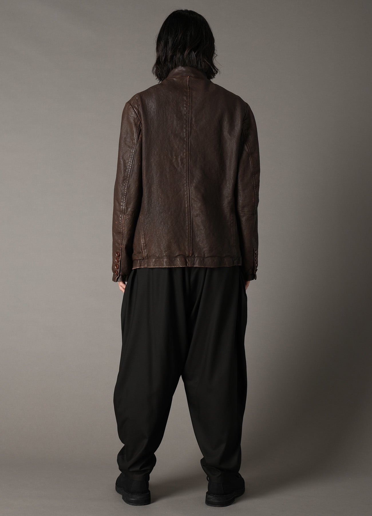 SHEEP LEATHER STAND COLLAR JACKET – THE SHOP YOHJI YAMAMOTO