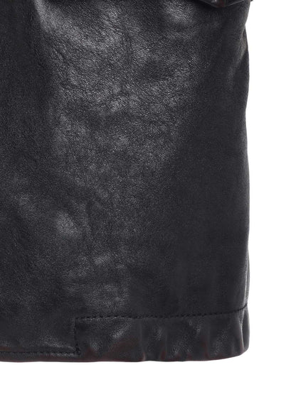 HORSE LEATHER STAND COLLAR JACKET