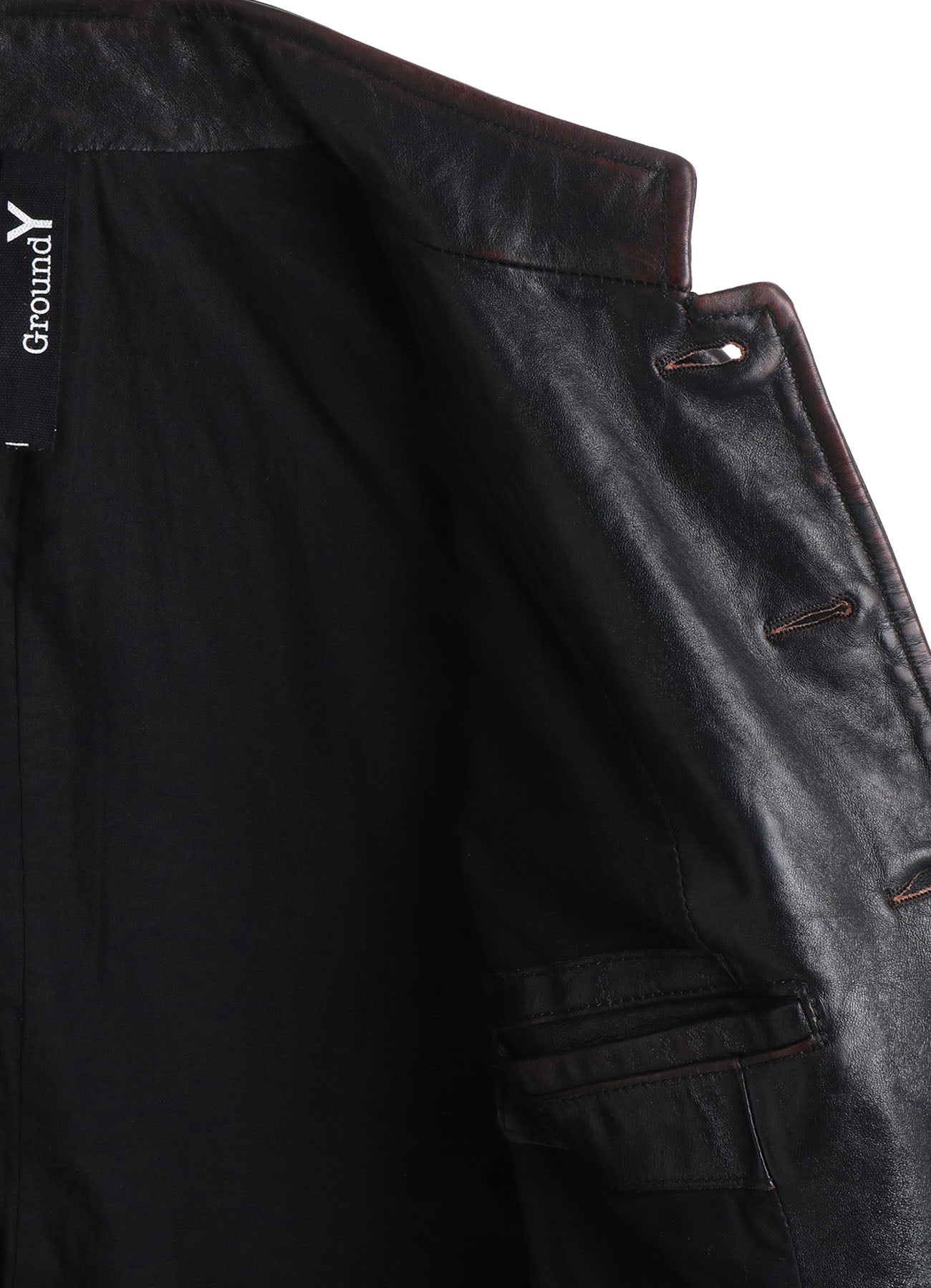 HORSE LEATHER STAND COLLAR JACKET – THE SHOP YOHJI YAMAMOTO