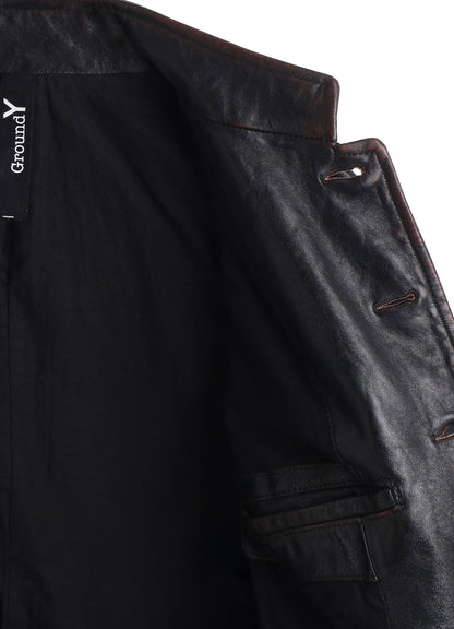 HORSE LEATHER STAND COLLAR JACKET