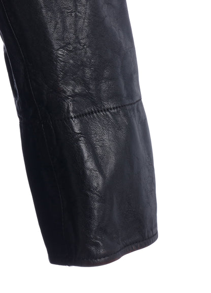 HORSE LEATHER FRONT OPEN PANAL JACKET