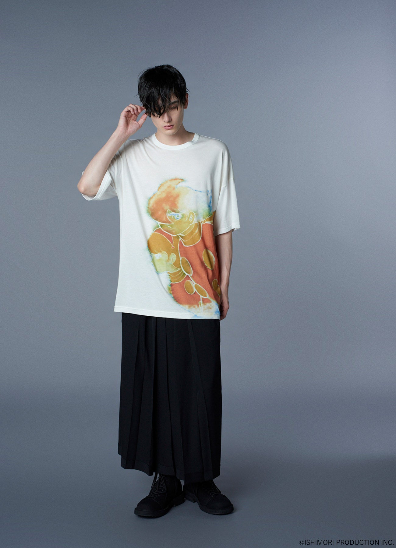 Ground Y×Cyborg 009 60th CYBORG 009 & CYBORG 003 WATERCOLOR SHORT SLEEVE T-SHIRT